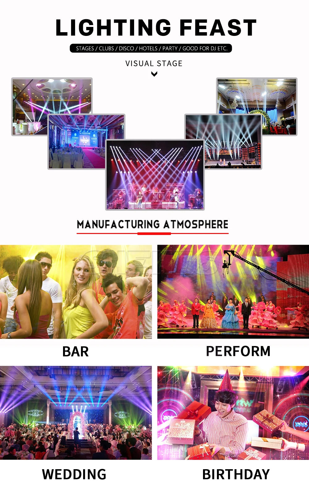 SHEHDS 1pcs LED Par 7X18W RGBWA+UV/7X12W RGBW Beleuchtung für DJ Disco Theater Hochzeit Weihnachten Lichter Konzert