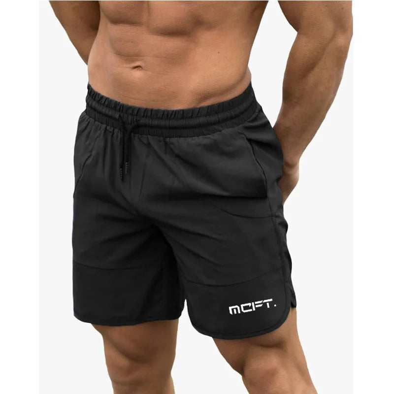 Marke Sommer Herren Slim Fit Shorts Wadenlang Fitness Bodybuilding Mode Casual Gyms Sportbekleidung Jogger Workout Kurze Hosen