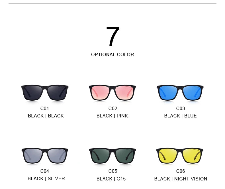 MERRYS DESIGN Herren HD Polarisierte Sonnenbrille Sport Angeln Augenschutz Aluminium Legierung Bügel UV400 Schutz S8186