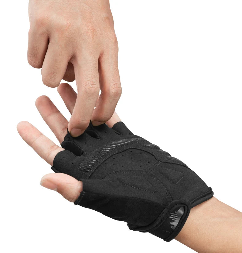 ROCKBROS Radfahrrhandschuhe Halbfinger Schockresistent Abriebfest Atmungsaktiv MTB Straßenfahrrad Handschuhe Männer Frauen Sportfahrrad Ausrüstung