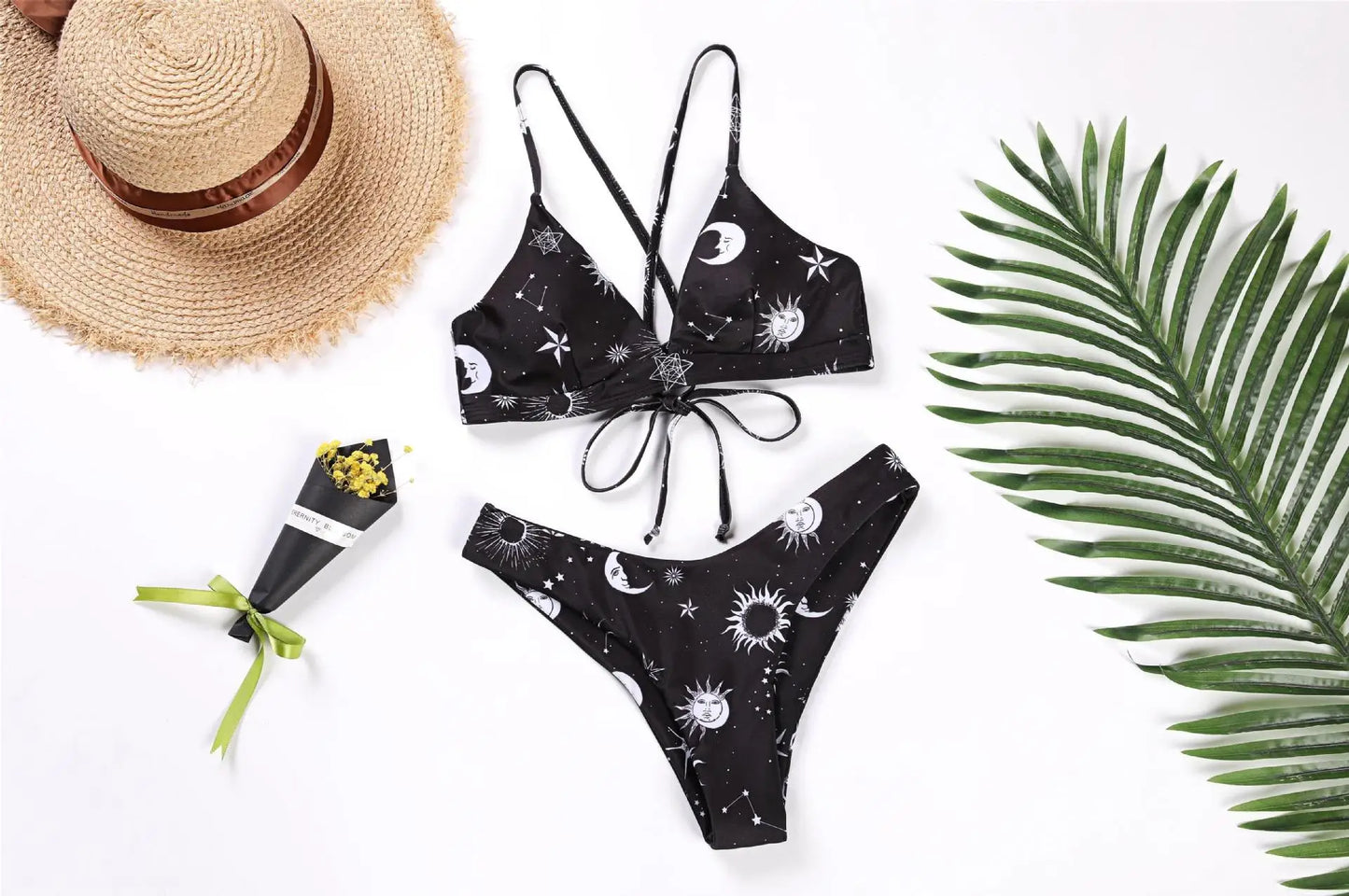 Damen Bikini Set - Sonnenblumen-Druck Schwimwear für Frauen Premium Beach Fashion