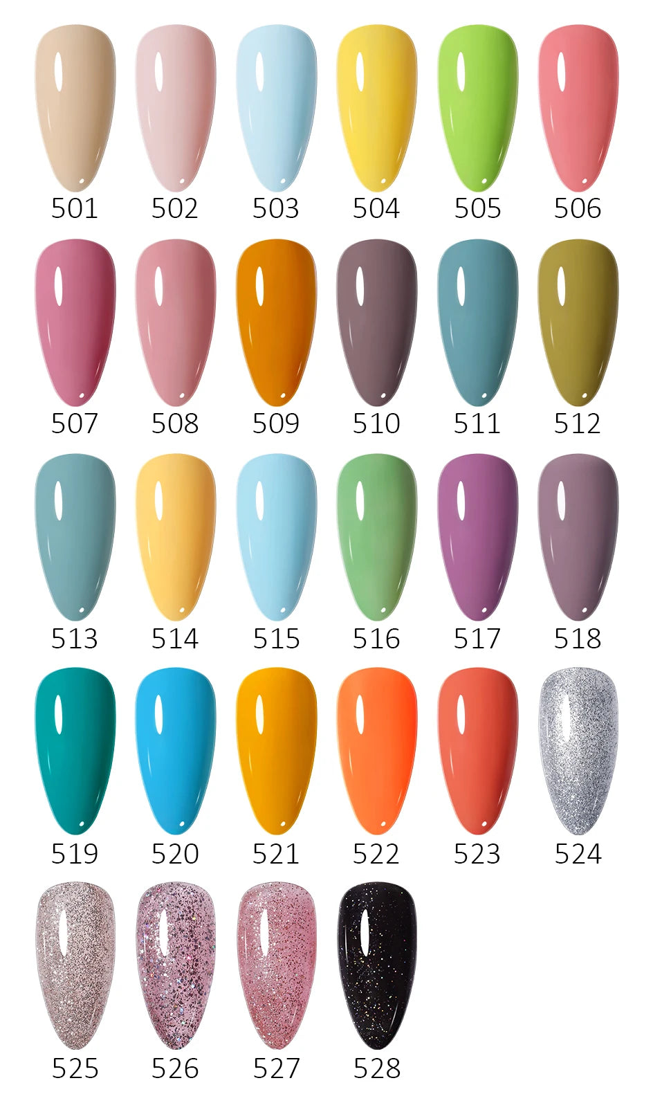 NAILCO 15ml 20pcs/Set UV Gel Nail Polish Semi Permanent Esmalte Vernis LED Gel Varnishes Soak Off Nail Art DIY All For Manicure