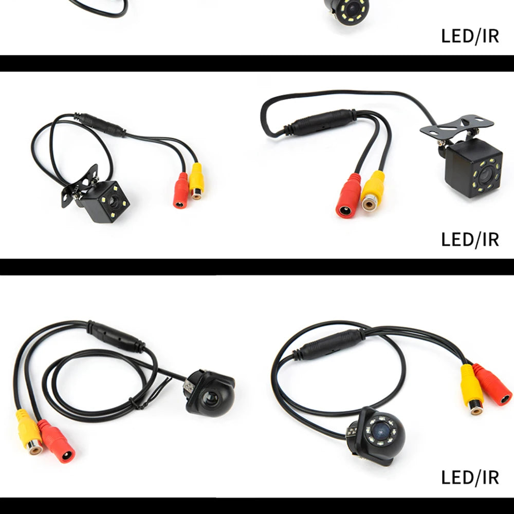 Hippcron Auto Rückfahrkamera 4 LED Nachtsicht Rückwärts Auto Parken Monitor CCD Wasserdicht 170 Grad HD Video