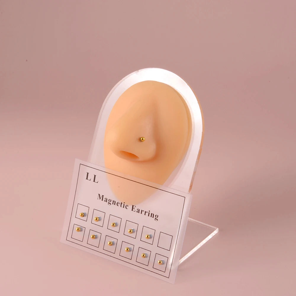 Luna 12er Set Magnetische Fake Piercings - Ohne Stechen