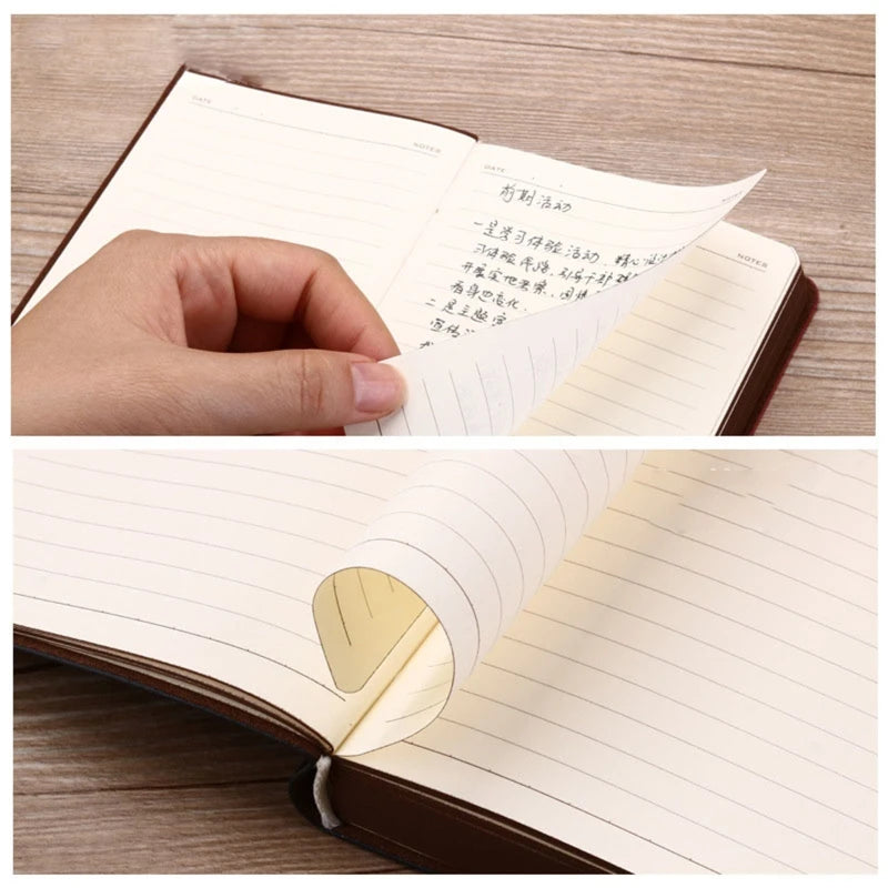 OOTDTY HXBD7HH Vintage Notizbuch - PU Leder 14.6x10.5cm