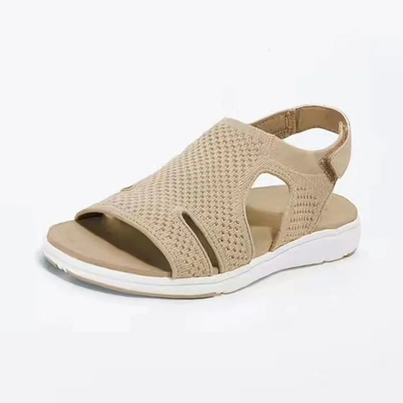 KAMUCC Sandale Sexy Strass - Große Größe EVA Flach 3cm
