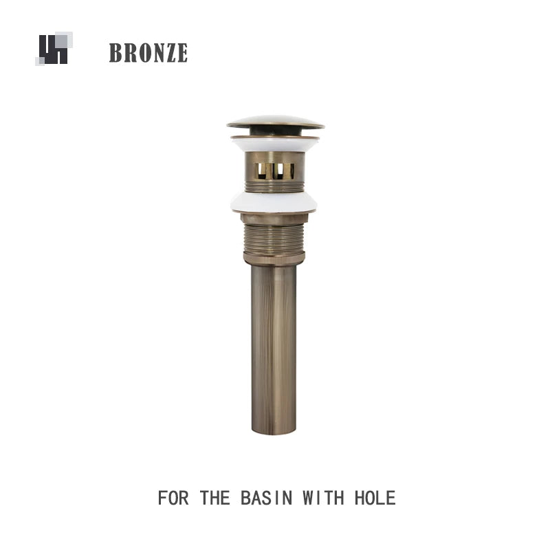 bonderis Pop Up Drain Matt Schwarz - Messing, ohne Überlauf