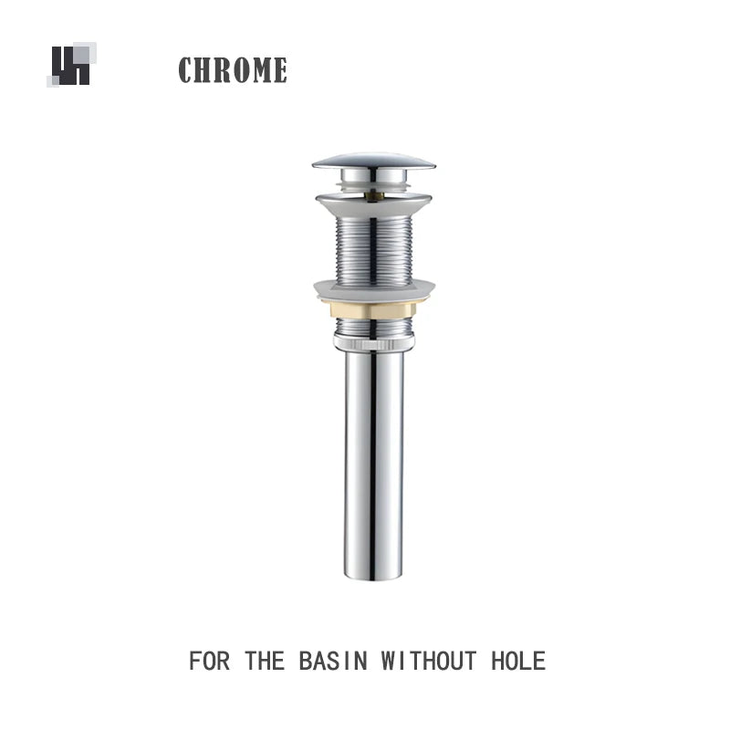 bonderis Pop Up Drain Matt Schwarz - Messing, ohne Überlauf