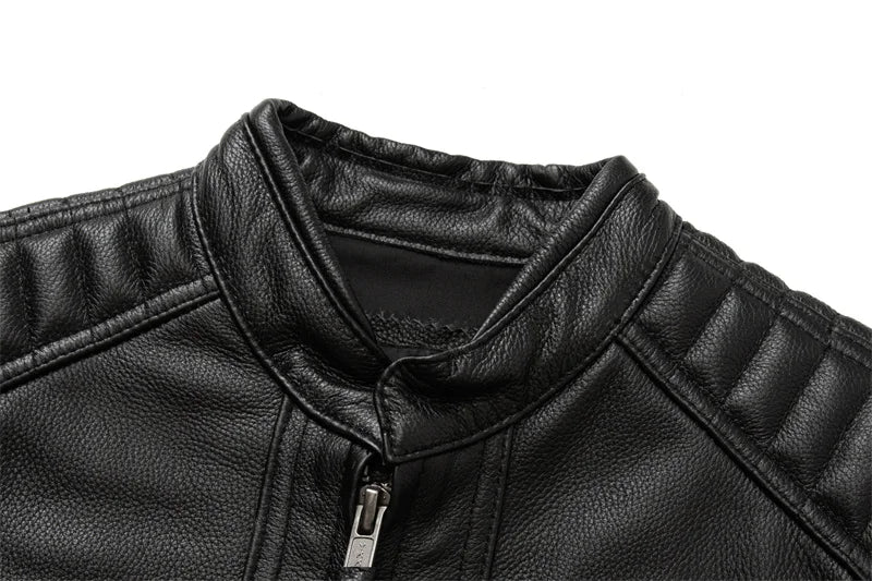 BikerX Milano Lederjacke Vintage Biker - Rindsleder L