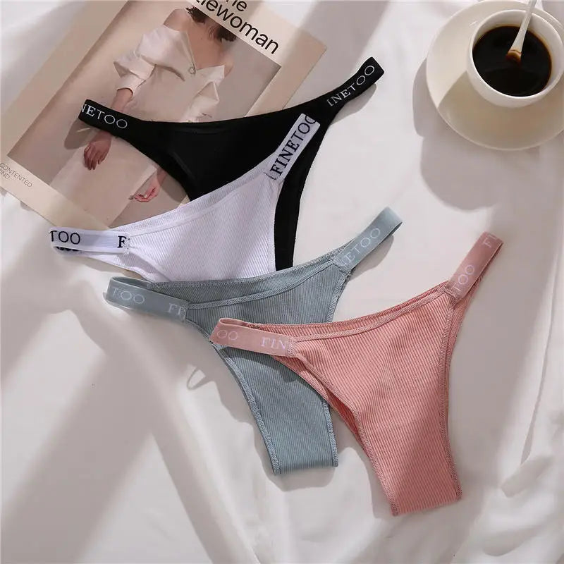finetoo Damen Slips 2025 - 3er-Set Baumwoll-Panties einfarbig & komfortabel