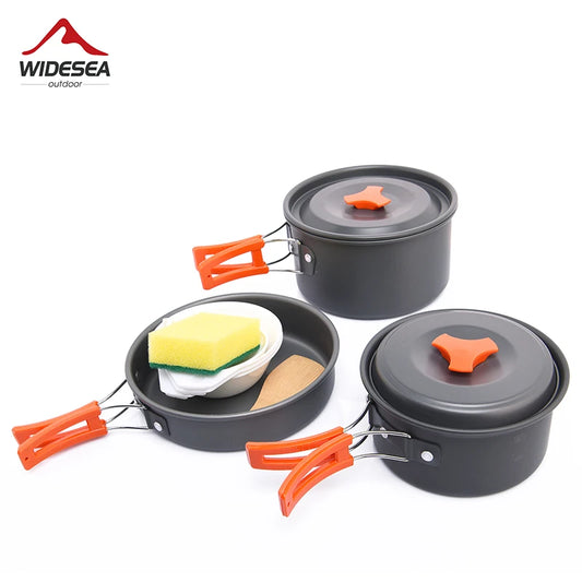 Camping-Kochset 2025: Widesea Outdoor Cookware - Tableware Hiking Picnic Travel Equipment Collection