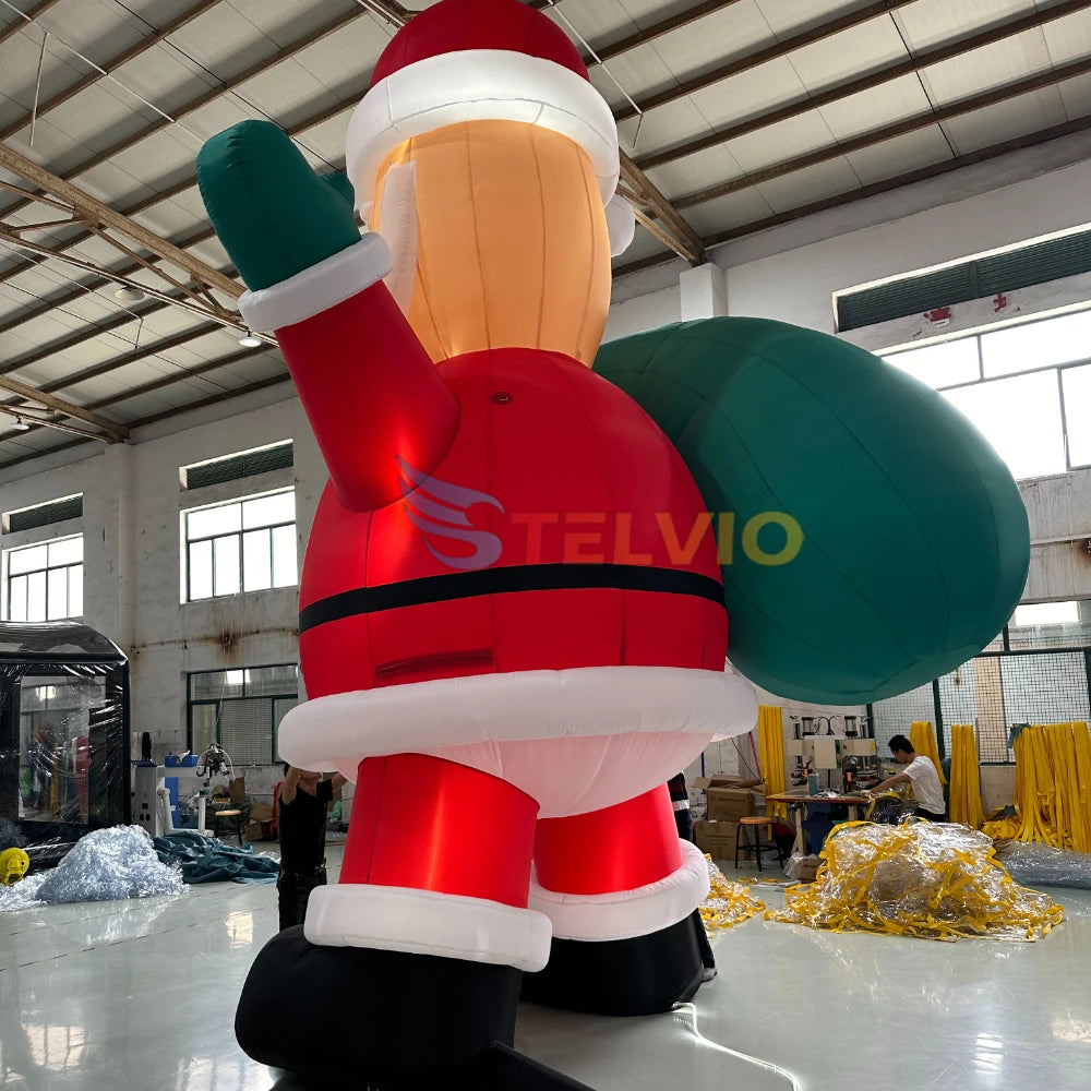 6m Christmas Inflatable Outdoor Garden Inflatables Santa Claus with Lighted Christmas Decoration