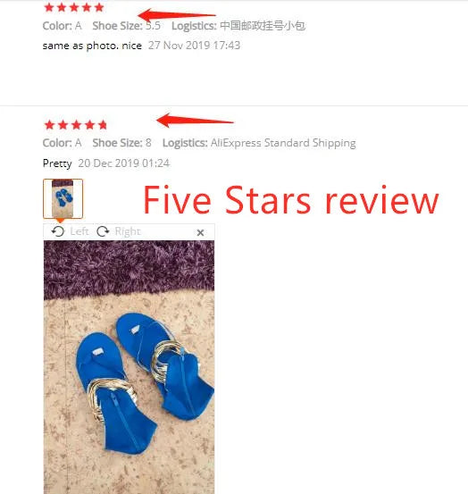 XXCZDOU Sandalen Flachkomfort - Reißverschluss Größe 43 Blau