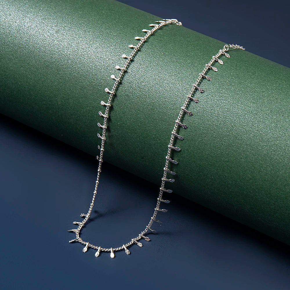 Fashion Gold Color Tassel Pendant Chain Necklace For Women Bohemia Punk Short Choker Necklace Jewelry Accessories