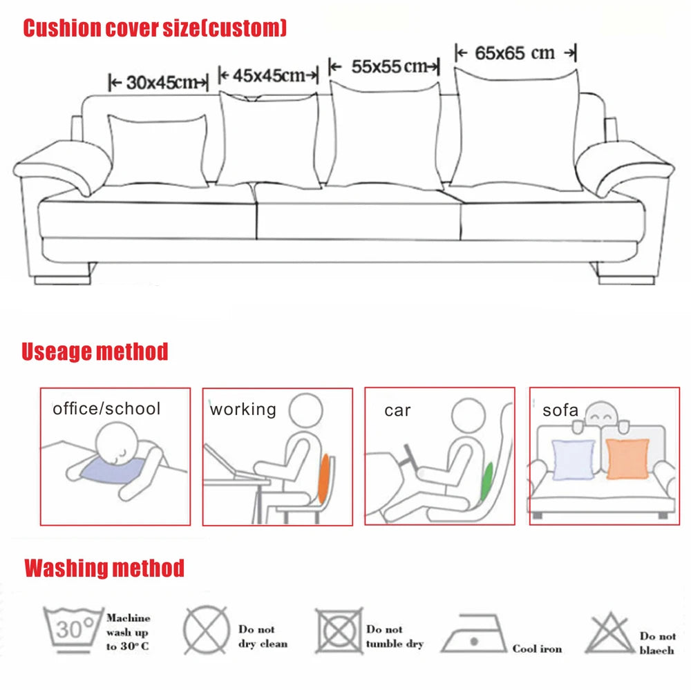 Christmas Style Big Snowflake Throw Pillow Case 45x45cm Canves Wool Embroidery Cushion Cover For Noel Party Home Decoration