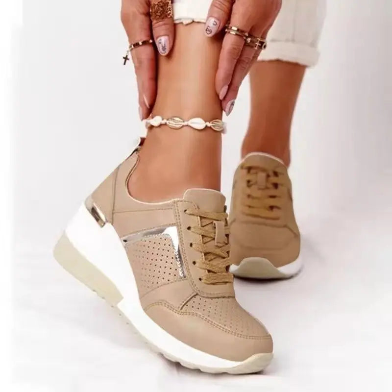 ZX12176 Plateausneaker Mit Reißverschluss - Gummi 3cm