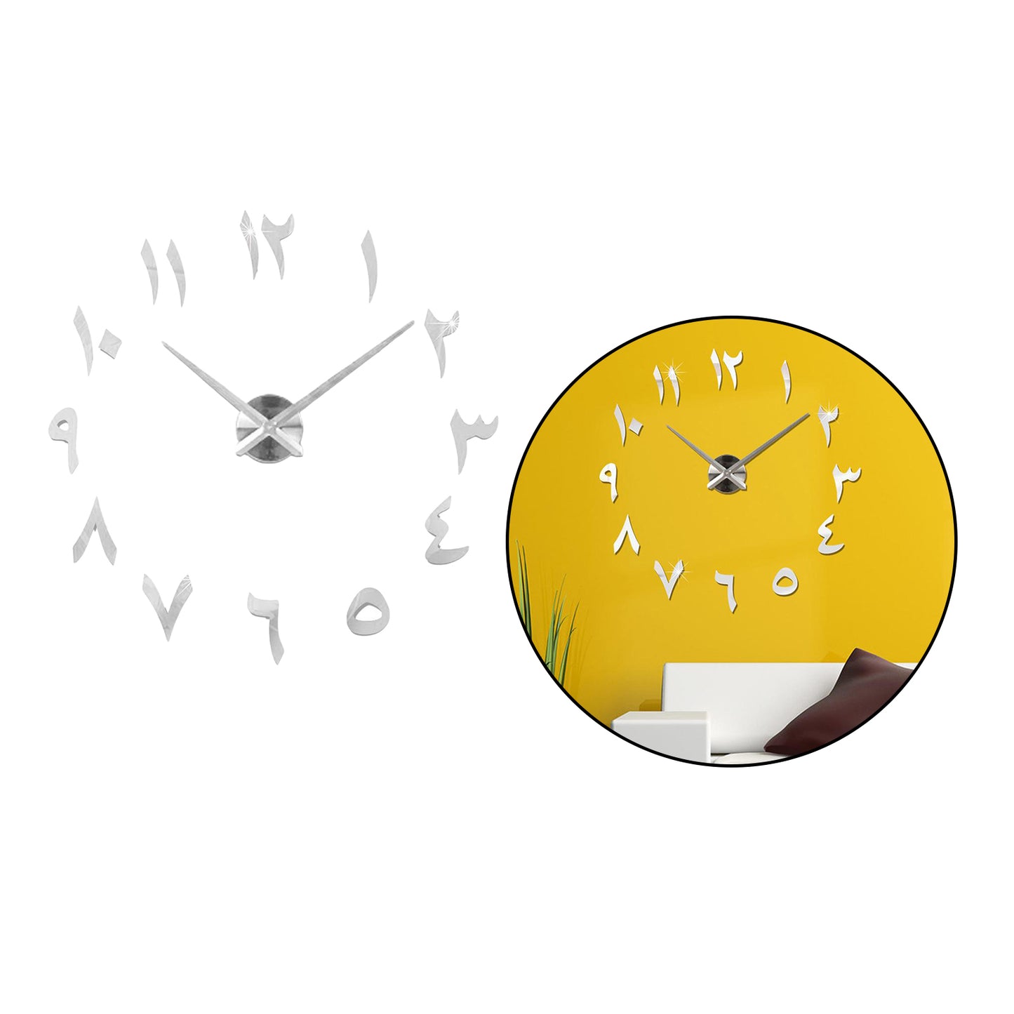 MagiDeal 1050851 3D DIY Wanduhr - Ø80cm Acryl Plastik