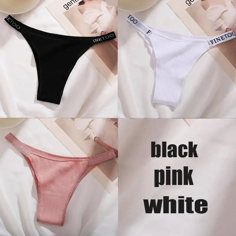 finetoo Damen Slips 2025 - 3er-Set Baumwoll-Panties einfarbig & komfortabel