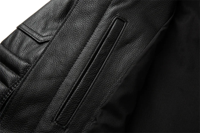 BikerX Milano Lederjacke Vintage Biker - Rindsleder L