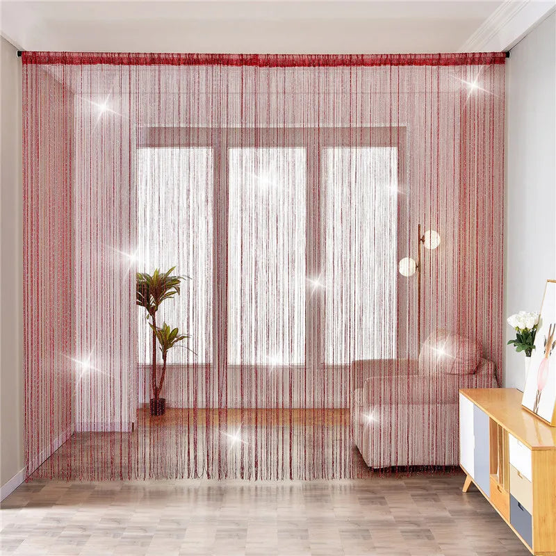 String Vorhang Quaste - 1 Paneel, Schlauch, halbtransparent