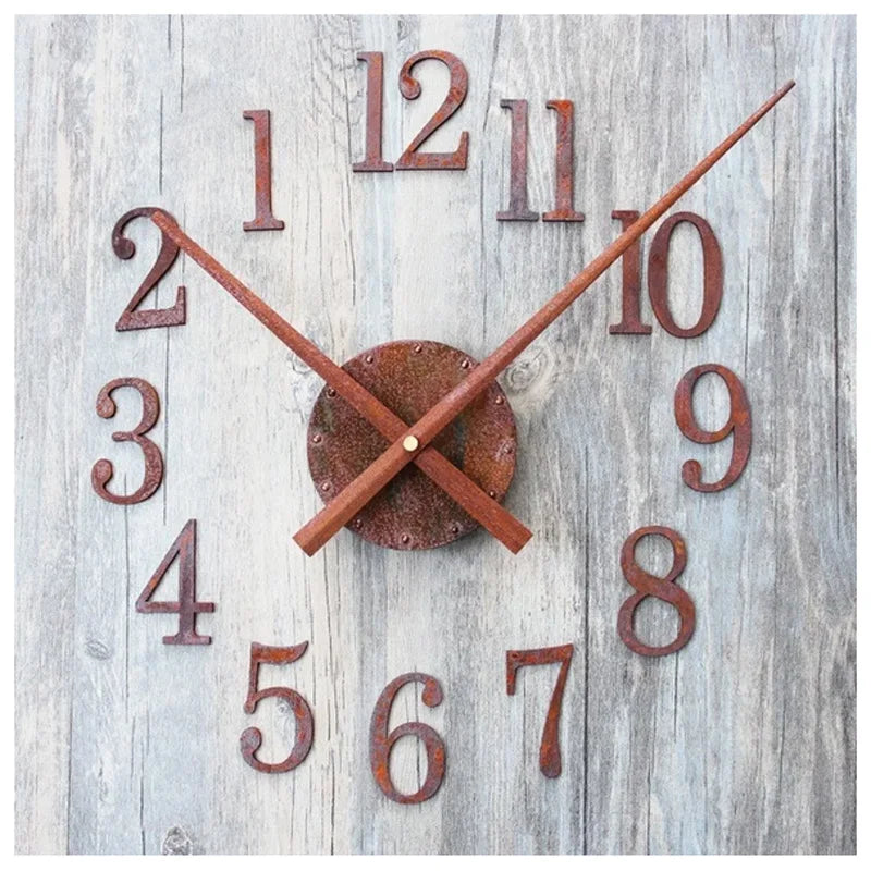Retro DIY digital decorative wall clock wall stickers clockwise fashion watches creative cute Reversing Times Backflow Left move