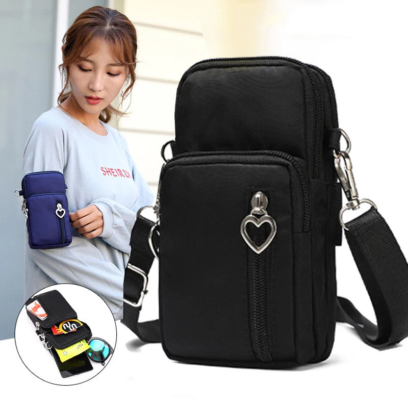 Premium Crossbody Taschen Damen Wasserdicht Nylon - Multifunktional Casual Kleine Tasche - Handy Hülle Sport
