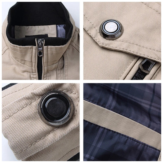 Bomber Jacke Lässig Windschutz - Polyester L/XL Leicht