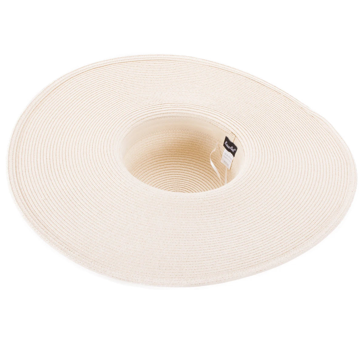 Lawliet 7.1''/18cm Faltbar Übergroß Riesig Breite Krempe Sonne Strand Stroh Hüte Hochzeit Damen Floppy Party Elegant A330