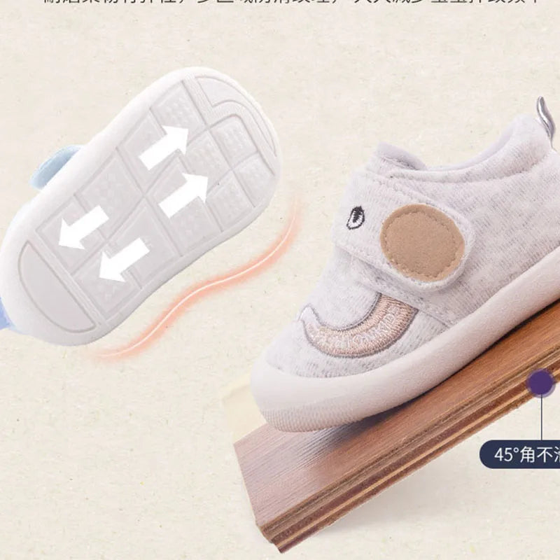 Frühling Herbst Baby Schuhe 2025 - Neugeborene Elefant Cartoon Erste Laufschuhe - Jungen Mädchen Rutschfest Weiche Sohle 0-1J