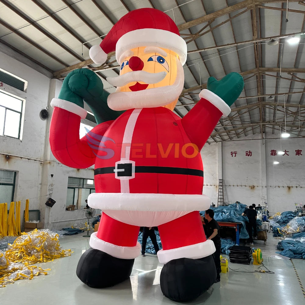 6m Christmas Inflatable Outdoor Garden Inflatables Santa Claus with Lighted Christmas Decoration