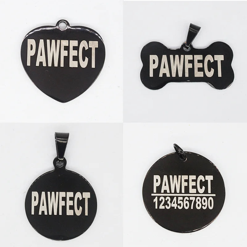 PAWFECT Anpassen Hund Katze ID Tag 2025: Graviert Personalisiert Haustier Halsband Anhänger - Name Knochen Schlüsselring Halskette Welpen Edelstahl Dropshipping