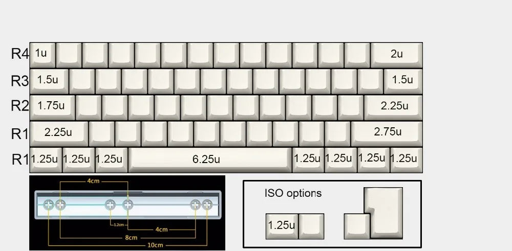 Weiß Schwarz Grau Grün Blank Dick PBT OEM Profil 62 Taste ISO 61 ANSI Keycaps Für MX Schalter Mechanisch Tastatur (Nur Keycap)