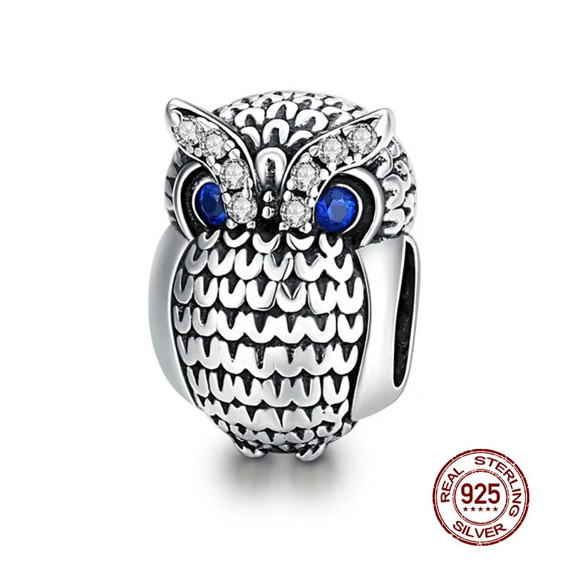 Sterling Silber Anhänger: WOSTU 925 DIY Armband Charms AAA Cubic Zirkonia - Haustier Kamera Biene Kaffee Marienkäfer Perlen Original 1.9g