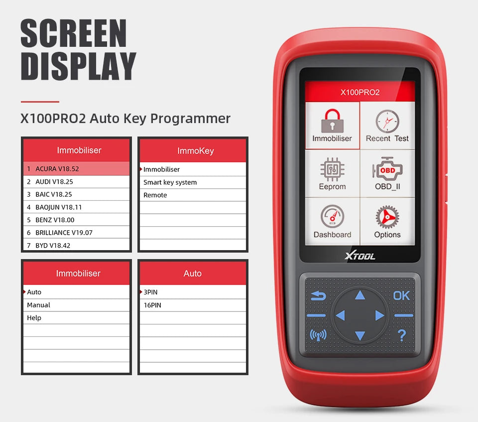 XTOOL X100 Pro2 OBD2 Scanner 2025 - Professional Key Programmer EEPROM Adapter - Auto Diagnosegerät Lifetime Update