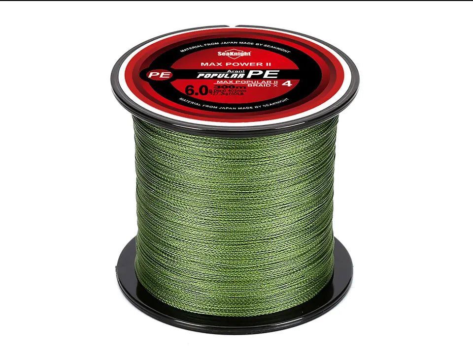 SeaKnight Marke TriPoseidon Serie 4 Stränge 300M PE Geflochtene Angelschnur 8-60LB Multifilament Angelschnur Glatt Karpfen Angeln