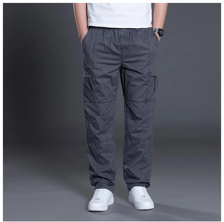 Herren Hosen 2025 - Summer Autumn Fashion Cotton Long Pants Straight Joggers Plus Size