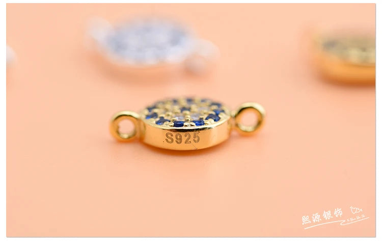 FineFashion DZ106 Blaue Zirkonia Doppelring - 925 10mm