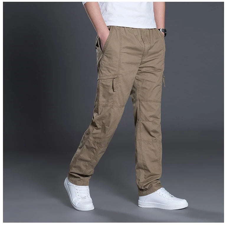 Herren Hosen 2025 - Summer Autumn Fashion Cotton Long Pants Straight Joggers Plus Size