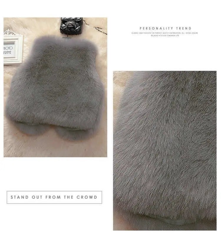 OLEKID Weste Faux-Fur - Größe 4-6Y, Baumwolle, Regular