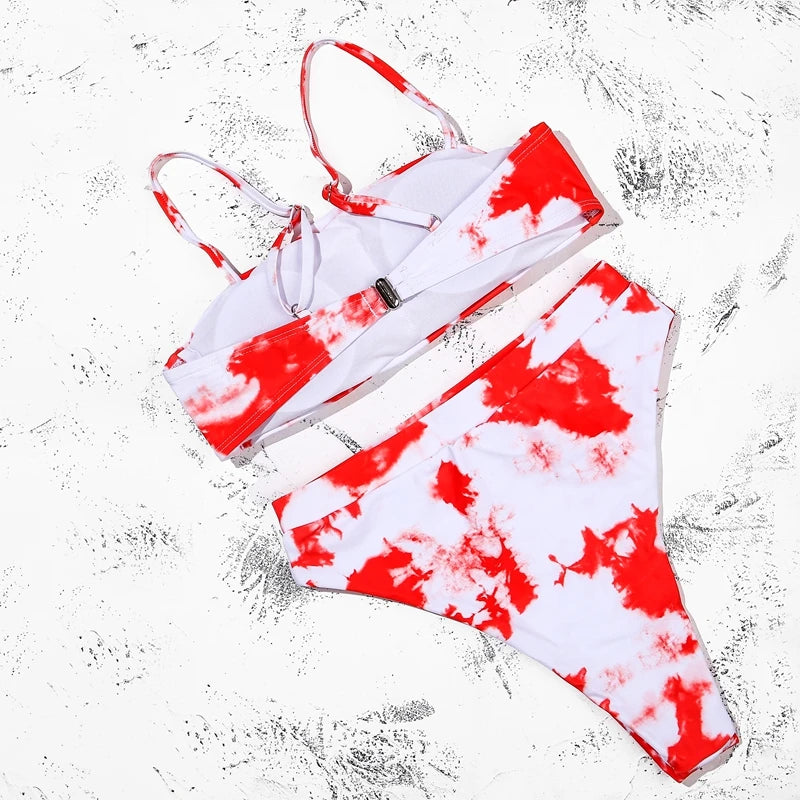 Bikini-Set: ZTVitality Elegant Bikinis Solid Push Up - Gepolstert BH Träger High Waist Schwimmanzug Damen Schwimmbekleidung Frauen Biquini Collection