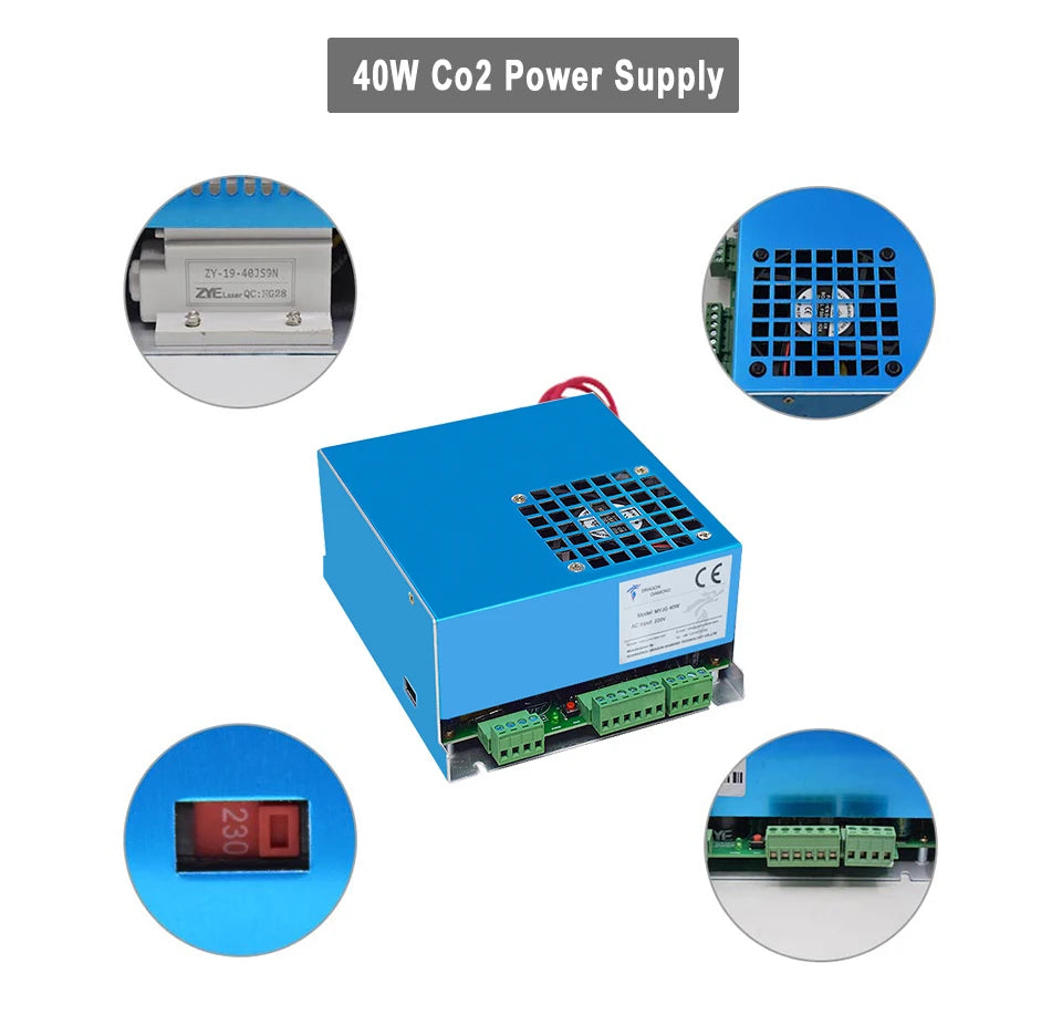 Dragon Diamond CO2 Laser Röhre Wasserkühlung-40W 50mm 700mm
