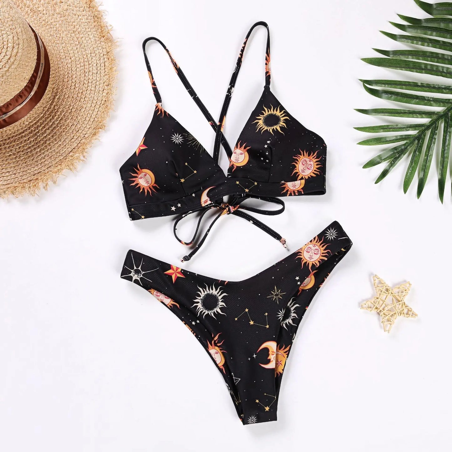 Damen Bikini Set - Sonnenblumen-Druck Schwimwear für Frauen Premium Beach Fashion