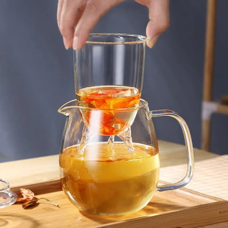 GlassPro Teekanne Hitzebeständig - 600/1200ml Glas