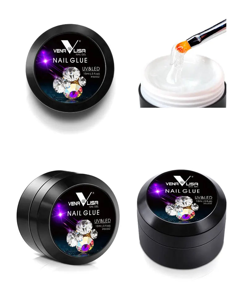 Nagel Kleber Diamant Stick Gel Fest Viskosität Gel Nagel Kunst Design DIY Einweichen UV Kleber Für LED Strass Dekoration Kristall Kleber