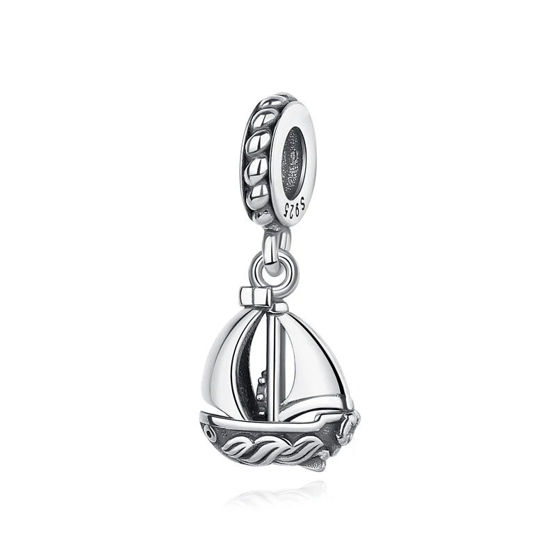Originale 925 Sterling Silber Charms Liebe Reise London Bus Koffer Paris Perlen passen für Pan Armbänder Halsketten Frauen DIY Schmuck