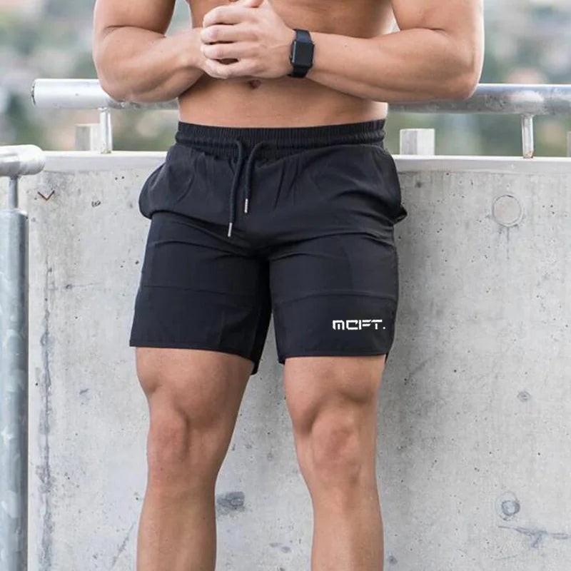 Marke Sommer Herren Slim Fit Shorts Wadenlang Fitness Bodybuilding Mode Casual Gyms Sportbekleidung Jogger Workout Kurze Hosen