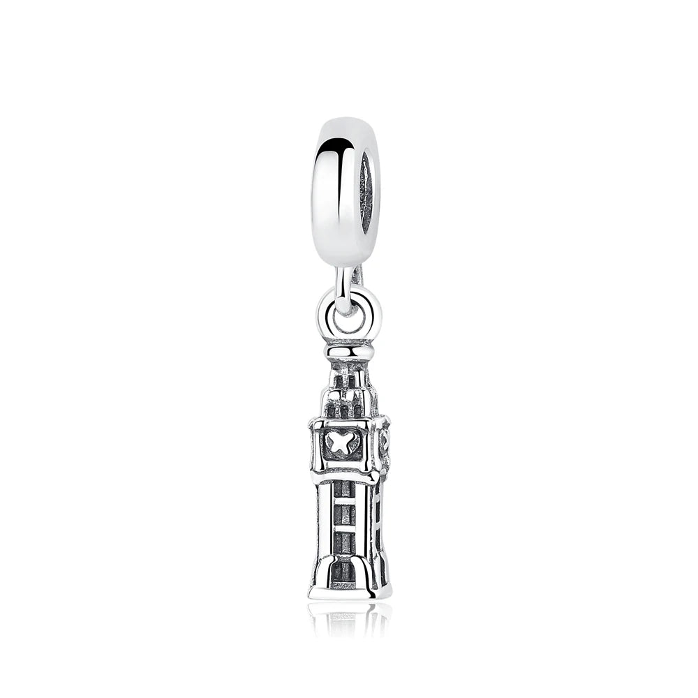 Originale 925 Sterling Silber Charms Liebe Reise London Bus Koffer Paris Perlen passen für Pan Armbänder Halsketten Frauen DIY Schmuck