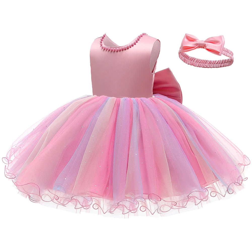 Newborn Dress For Girls Kids Summer Dresses Baby Girls 1st Birthday Wedding Princess Dress For Bridesmaids Infant Vestidos