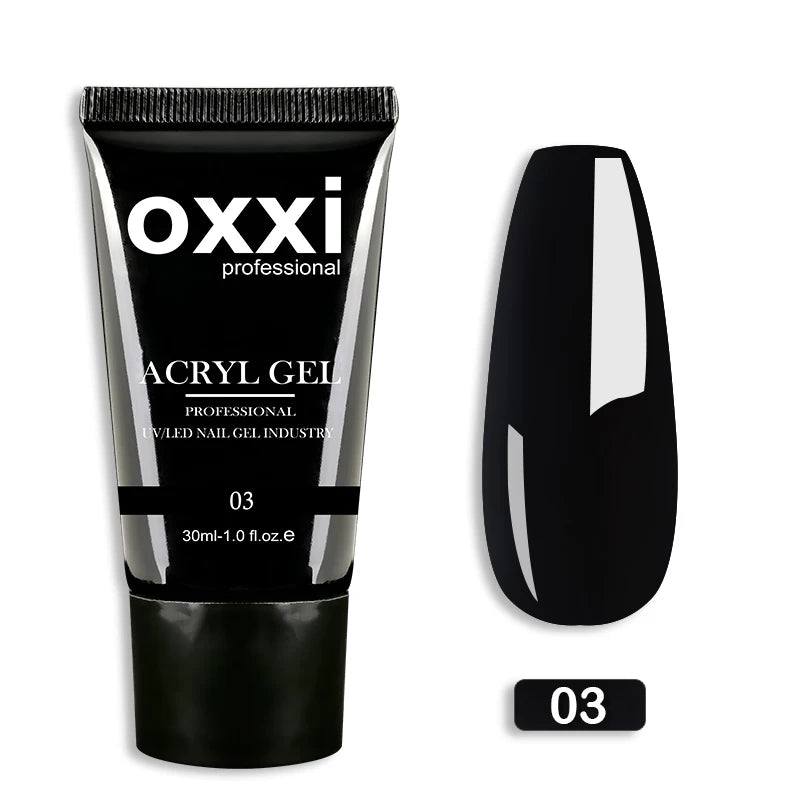 OXXI 30ml Acryl Gel Semi-permanent Poly Nail Gel Manicure Quick Easy Gel for Extension uv led Builder Varnish Acrylic Gellac New