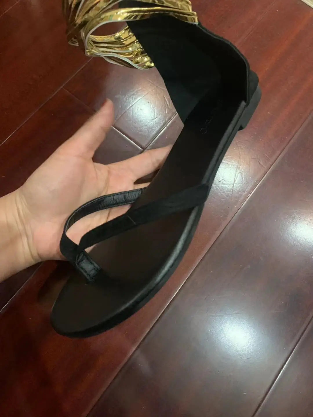 XXCZDOU Sandalen Flachkomfort - Reißverschluss Größe 43 Blau